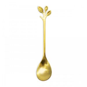 SET X6 CUCHARITAS LEAF HOME CONCEPT ACERO GOLD