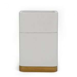 VASO PORTA CEPILLO DIENTES ALASKA WHITE POLYRESIN
