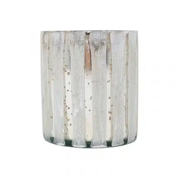 PORTAVELA DE VIDRIO BLANCO 10CM