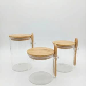 SET FRASCOS VIDRIO C/TAPA HERMET. X 6 pcs