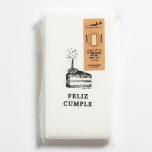SERVILLETAS DE PAPEL FELIZ CUMPLE TORTA (12 UNIDADES)