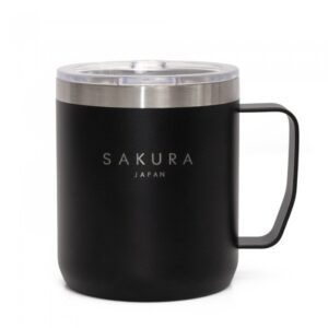 JARRO MUG TAZA TERMICA HERMETICA SAKURA HIKER NEGRA 354 ML