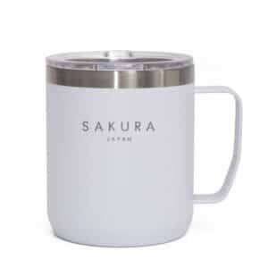 JARRO MUG TAZA TERMICA HERMETICA SAKURA HIKER BLANCA 354 ML